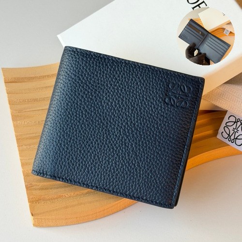 Loewe Puzzle Pebbled Calfskin Bi-Fold Wallet 로에베 퍼즐 페블드 카프스킨 반지갑 L1147 11cm