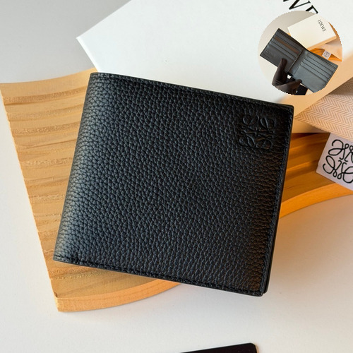 Loewe Puzzle Pebbled Calfskin Bi-Fold Wallet 로에베 퍼즐 페블드 카프스킨 반지갑 L1147 11cm
