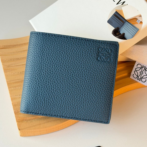 Loewe Puzzle Pebbled Calfskin Bi-Fold Wallet 로에베 퍼즐 페블드 카프스킨 반지갑 L1147 11cm