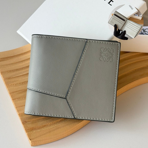 Loewe Puzzle Smooth Calfskin Bi-Fold Wallet 로에베 퍼즐 스무스 카프스킨 반지갑 L1131 11cm