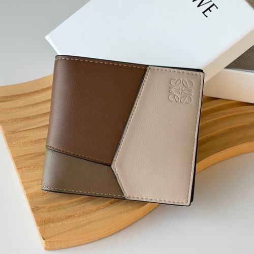 Loewe Puzzle Smooth Calfskin Bi-Fold Wallet 로에베 퍼즐 스무스 카프스킨 반지갑 L1131 11cm