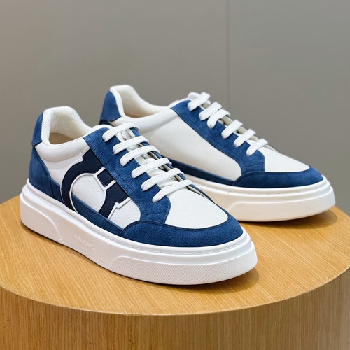 Salvatore Ferragamo Gancini Mesh Leather Low Sneakers 살바토레 페라가모 간치니 메쉬 레더 로우 스니커즈