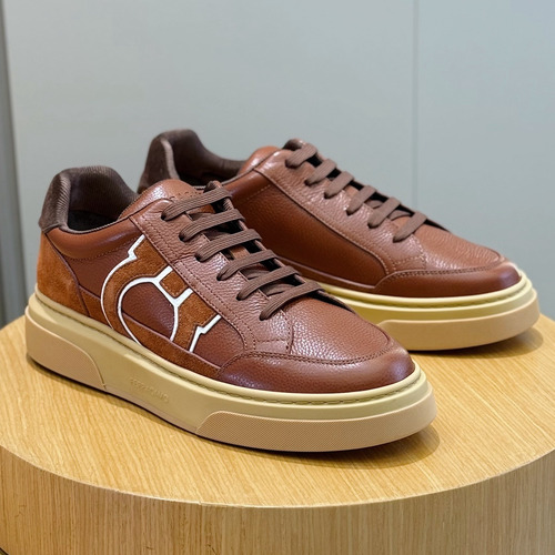 Salvatore Ferragamo Gancini Mesh Leather Low Sneakers 살바토레 페라가모 간치니 메쉬 레더 로우 스니커즈