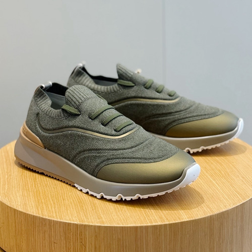 Brunello Cucinelli Knit Leather Low Sneakers 브루넬로 쿠치넬리 니트 레더 로우 스니커즈