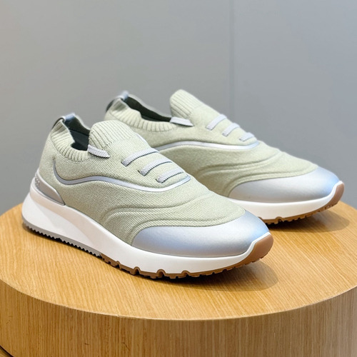 Brunello Cucinelli Knit Leather Low Sneakers 브루넬로 쿠치넬리 니트 레더 로우 스니커즈