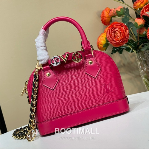 Louis Vuitton Alma Mini LV&I Epi Leather Top Handle Bag 루이비통 알마 미니 K00015 LV&I 에피 레더 탑핸들백 18cm