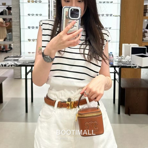 CELINE Mini Vanity Calfskin Leather Shoulder Bag 10J762 셀린느 미니 바니티 카프스킨 숄더백 9.5cm