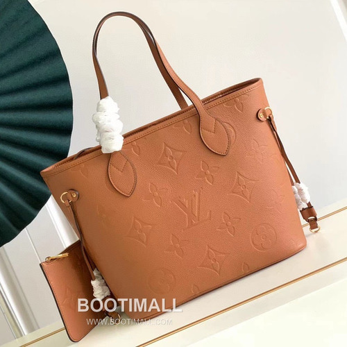 Louis Vuitton Neverfull MM M45686 Embossed Leather Tote Bag 루이비통 네버풀 MM 엠보스드 가죽 토트백 32cm