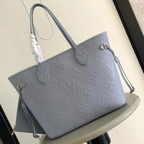 Louis Vuitton Neverfull MM M45686 Embossed Leather Tote Bag 루이비통 네버풀 MM 엠보스드 가죽 토트백 32cm