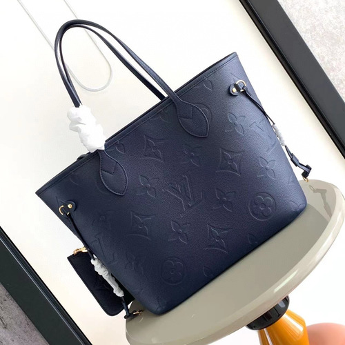 Louis Vuitton Neverfull MM M45686 Embossed Leather Tote Bag 루이비통 네버풀 MM 엠보스드 가죽 토트백 32cm