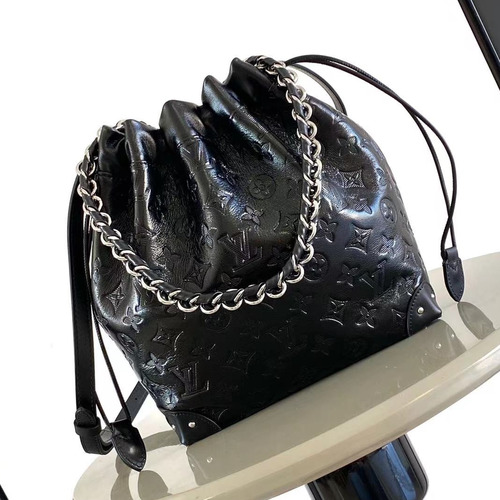 Louis Vuitton Noé Trunk Small M13484 Monogram Embossed Lambskin Leather Bucket Bag 루이비통 노에 트렁크 스몰 모노그램 엠보스드 램스킨 레더 버킷백 23cm