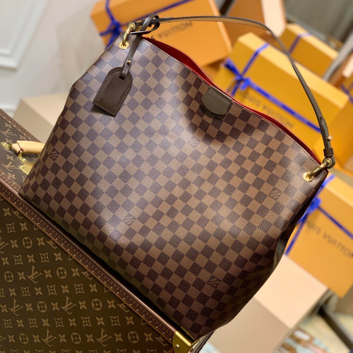 Louis Vuitton Neverfull GM N44045 Damier Ebene Coated Canvas Shoulder Bag 루이비통 네버풀 GM 다미에 에벤 코팅 캔버스 숄더백 41cm