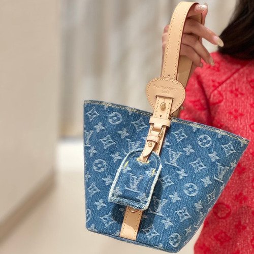 Louis Vuitton All In BB M28107 Monogram Denim Canvas Bucket Bag 루이비통 올 인 BB 모노그램 데님 캔버스 버킷백 16cm