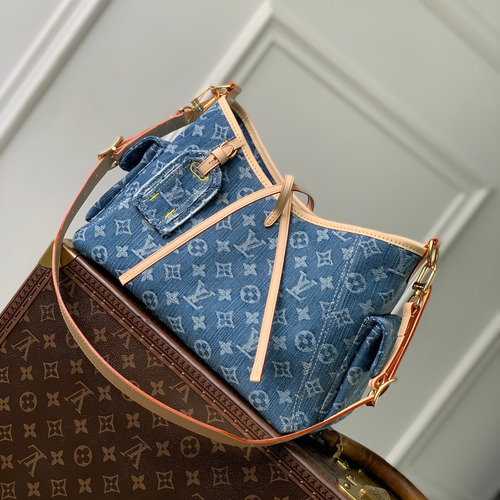 Louis Vuitton Carryall Cargo PM M28287 Denim Canvas Shoulder Bag 루이비통 캐리올 카고 PM 데님 캔버스 숄더백 33.5cm