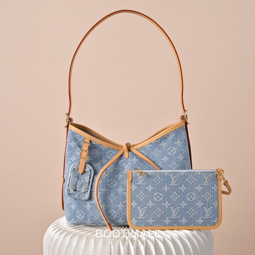 Louis Vuitton Carryall MM M11462 Monogram Denim Canvas Shoulder Bag 루이비통 캐리올 MM 모노그램 데님 캔버스 숄더백 29cm
