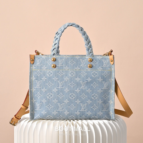Louis Vuitton Let Go PM M24897 Monogram Denim Canvas Tote Bag 루이비통 렛 고 PM 모노그램 데님 캔버스 토트백 28cm