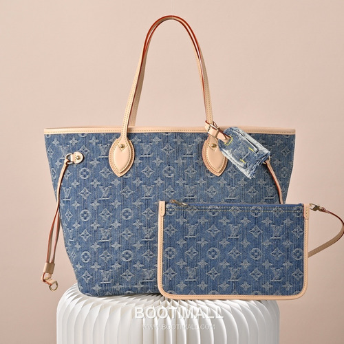 Louis Vuitton Neverfull MM M13192 Monogram Denim Canvas Shoulder Bag 루이비통 네버풀 MM 모노그램 데님 캔버스 숄더백 31cm