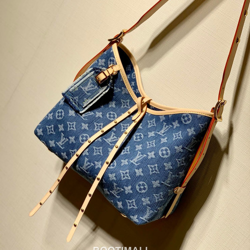 Louis Vuitton Carryall MM M46855 Monogram Denim Canvas Shoulder Bag 루이비통 캐리올 MM 모노그램 데님 캔버스 숄더백 29cm
