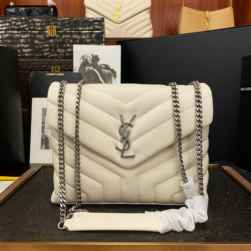Saint Laurent Envelope Medium 494699 Smooth Calfskin Quilted Chain Bag 생로랑 엔벨로프 미디움 스무스 카프스킨 퀼팅 체인백 23cm