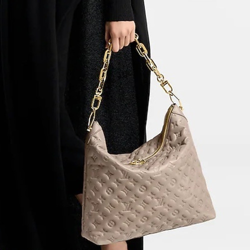 Louis Vuitton Coussin Hobo Bag M12071 Monogram Embossed Padded Leather Bag 루이비통 쿠션 호보백 모노그램 엠보스 패딩 가죽 백 38cm