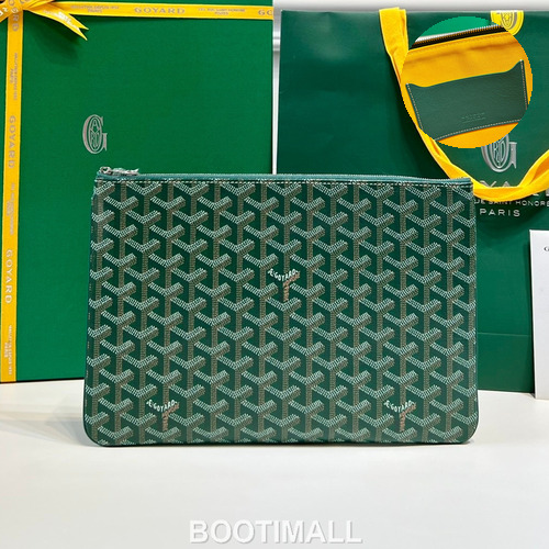 Goyard Goyardine Canvas Zip Clutch Pouch 8012 고야드 고야딘 캔버스 지퍼 클러치 파우치 30cm