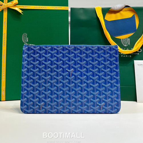 Goyard Goyardine Canvas Zip Clutch Pouch 8012 고야드 고야딘 캔버스 지퍼 클러치 파우치 30cm