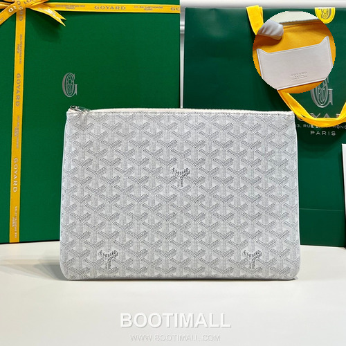 Goyard Goyardine Canvas Zip Clutch Pouch 8012 고야드 고야딘 캔버스 지퍼 클러치 파우치 30cm