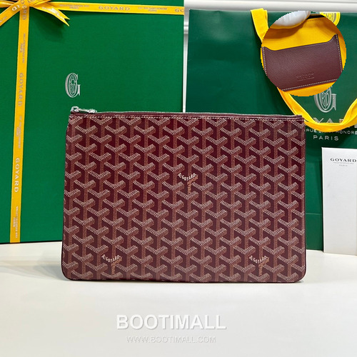 Goyard Goyardine Canvas Zip Clutch Pouch 8012 고야드 고야딘 캔버스 지퍼 클러치 파우치 30cm