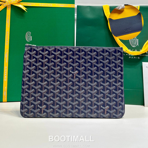 Goyard Goyardine Canvas Zip Clutch Pouch 8012 고야드 고야딘 캔버스 지퍼 클러치 파우치 30cm