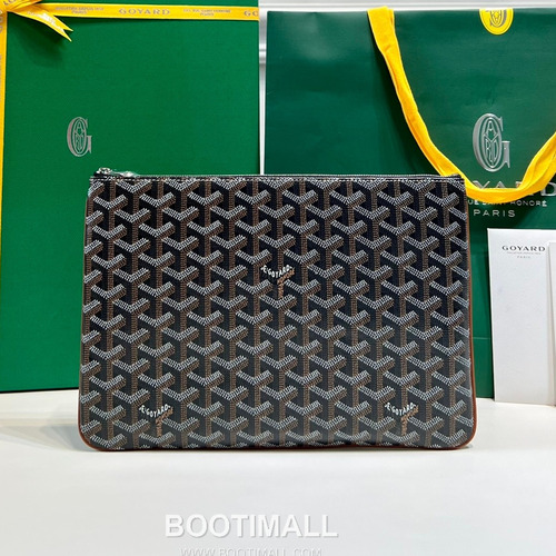 Goyard Goyardine Canvas Zip Clutch Pouch 8012 고야드 고야딘 캔버스 지퍼 클러치 파우치 30cm