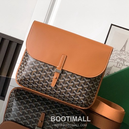 Goyard Coursier Goyardine Canvas Messenger Bag 8069 고야드 쿠르시에 고야딘 캔버스 메신저 크로스백 32cm