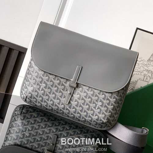 Goyard Coursier Goyardine Canvas Messenger Bag 8069 고야드 쿠르시에 고야딘 캔버스 메신저 크로스백 32cm