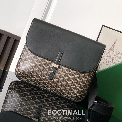 Goyard Coursier Goyardine Canvas Messenger Bag 8069 고야드 쿠르시에 고야딘 캔버스 메신저 크로스백 32cm