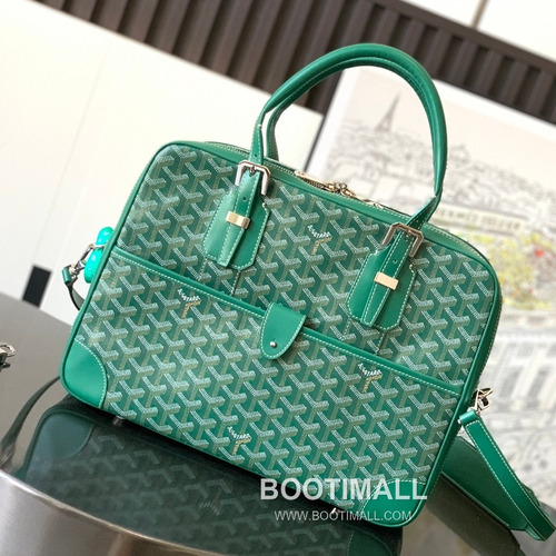 Goyard Ambassade Goyardine Canvas Briefcase 8070 고야드 앙바사드 고야딘 캔버스 브리프케이스 35cm