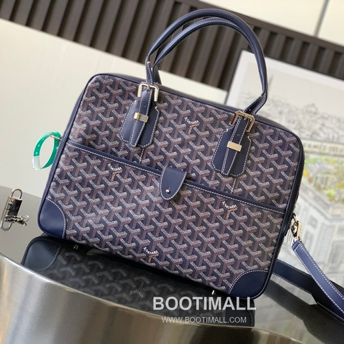 Goyard Ambassade Goyardine Canvas Briefcase 8070 고야드 앙바사드 고야딘 캔버스 브리프케이스 35cm