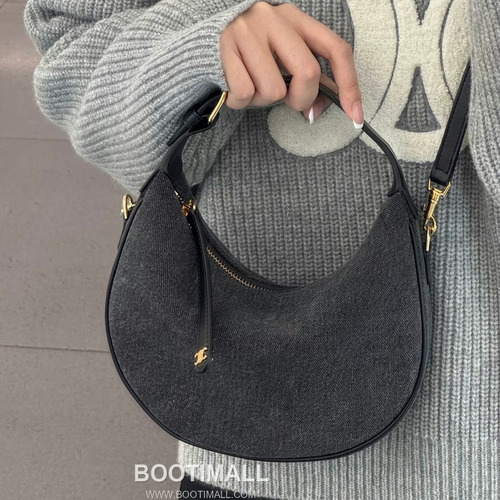 Celine Teen Lulu Denim Calfskin Leather Top Handle Shoulder Bag 120723 셀린느 틴 룰루 데님 카프스킨 탑핸들 숄더 크로스백 24cm