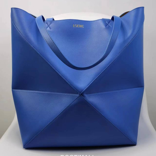 Loewe Puzzle Fold Glossy Calfskin Leather Large Tote Bag 1761 로에베 퍼즐 폴드 글로시 카프스킨 레더 라지 토트백 42cm