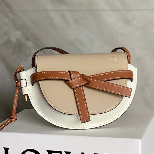 Loewe Mini Gate Dual Calfskin Leather Shoulder Bag 품번 확인 필요 로에베 미니 게이트 듀얼 카프스킨 숄더 크로스백 21cm