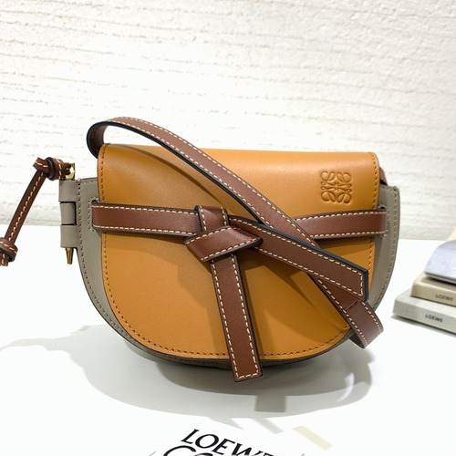 Loewe Mini Gate Dual Calfskin Leather Shoulder Bag 품번 확인 필요 로에베 미니 게이트 듀얼 카프스킨 숄더 크로스백 21cm