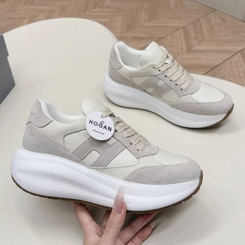 HOGAN Interactive Leather Chunky Sole Runner Sneakers 호간 인터랙티브 레더 청키솔 러너 스니커즈