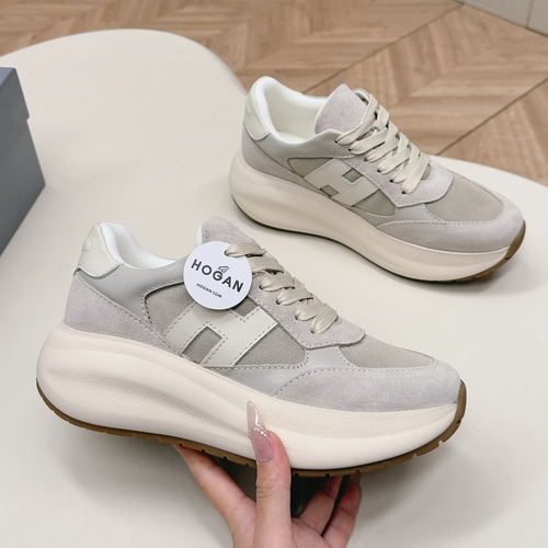 HOGAN Interactive Leather Chunky Sole Runner Sneakers 호간 인터랙티브 레더 청키솔 러너 스니커즈