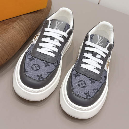 Louis Vuitton Trainer Leather Fabric Chunky Sole Sneakers 루이비통 트레이너 레더 패브릭 청키솔 스니커즈