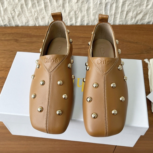 Chloé Leather Studded Ballet Flats 끌로에 레더 스터드 발레 플랫 슈즈