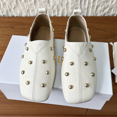 Chloé Leather Studded Ballet Flats 끌로에 레더 스터드 발레 플랫 슈즈
