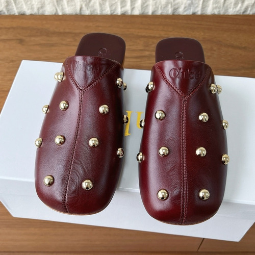 Chloé Leather Studded Ballet Flats 끌로에 레더 스터드 발레 플랫 슈즈