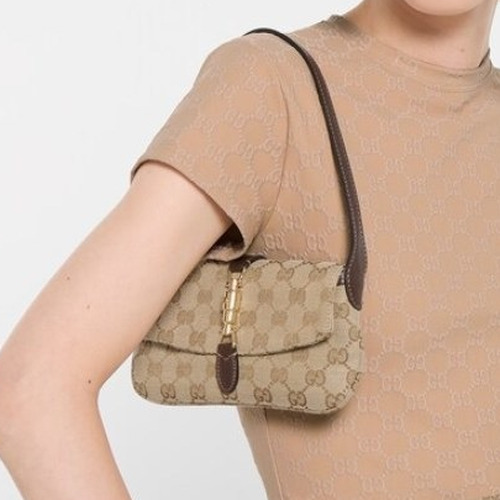 Gucci Jackie 1961 GG Canvas Shoulder Bag 867156 FAFV4 1000 구찌 재키1961 GG 캔버스 숄더백 21.5cm