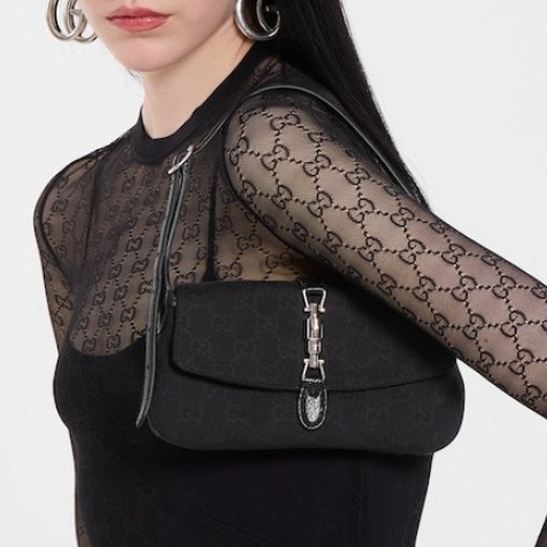 Gucci Jackie 1961 GG Canvas Shoulder Bag 867156 FAFV4 1000 구찌 재키1961 GG 캔버스 숄더백 21.5cm