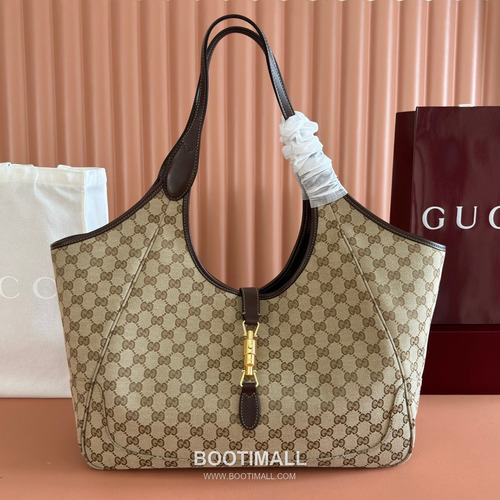 Gucci GG Canvas Push-Lock Tote Bag 870693 구찌 GG 캔버스 푸시락 토트백 40cm