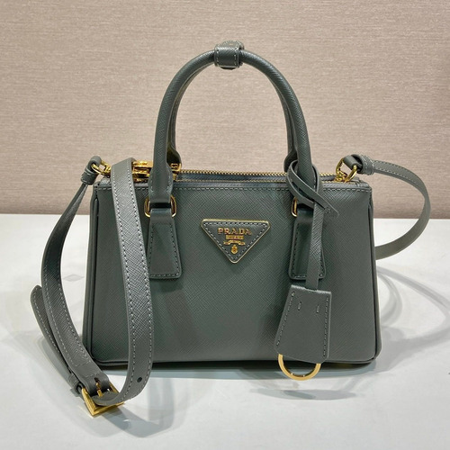 Prada Galleria Saffiano Leather Mini Tote Bag with Triangle Logo and Strap Detail 프라다 갤러리아 사피아노 가죽 트라이앵글 로고 스트랩 미니 토트백 1BA916 21cm