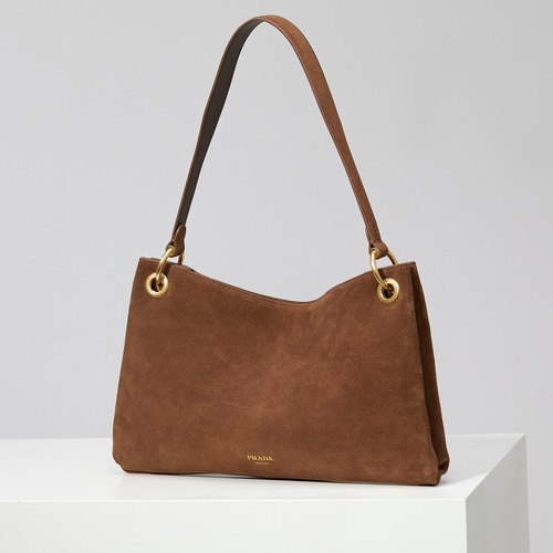 Prada Etude Suede Leather Tote Shoulder Bag with Magnetic Closure Detail 프라다 에튜드 스웨이드 레더 토트 숄더백 마그네틱 클로저 디테일 1BC259 41cm